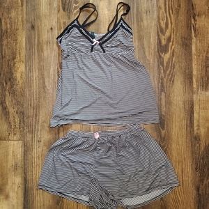 Striped Pajama Tank Top & Shorts Set